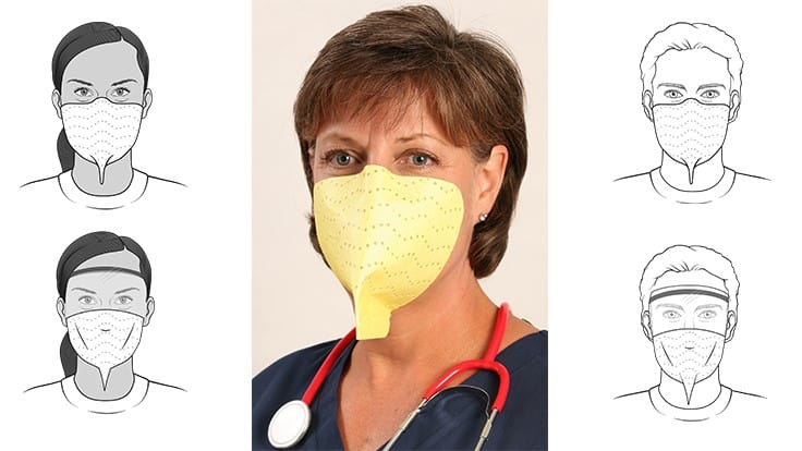 Avery Dennison, Global Safety First LLC masks for healthcare workers available with, without eye protection.