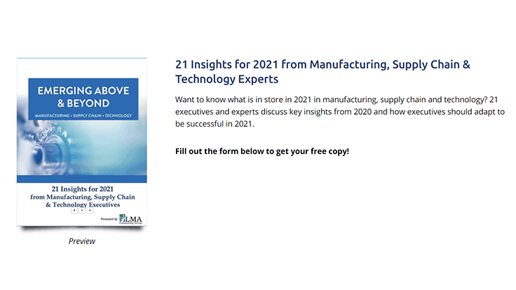 21 manufacturing, supply chain insights for 2021