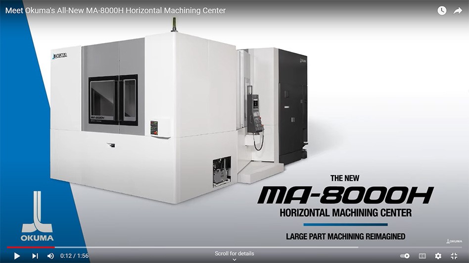 Okuma's all-new MA-8000H horizontal machining center