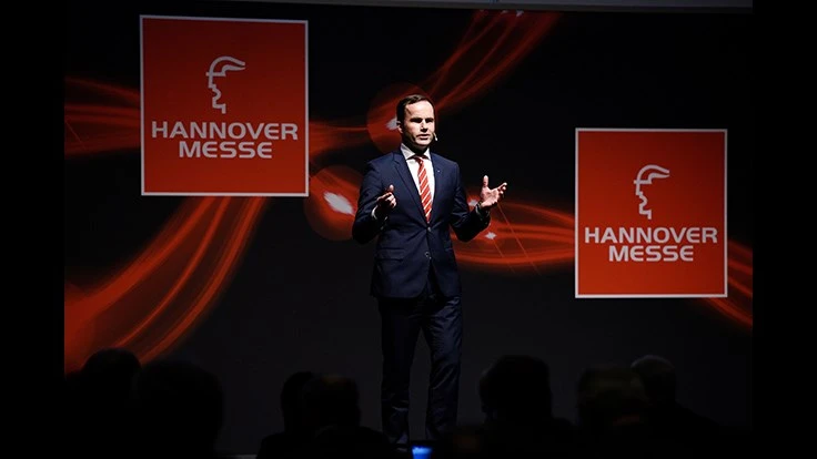 hannover messe person speaking