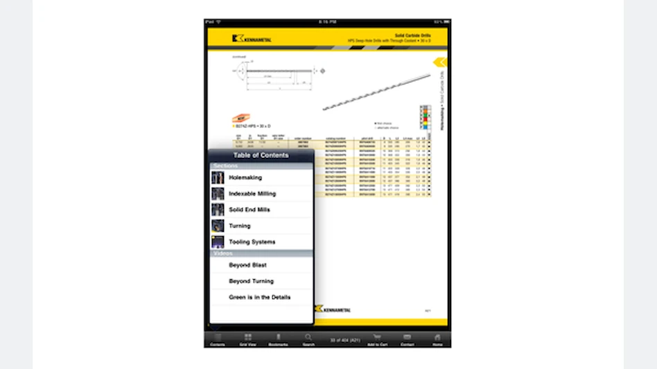 Kennametal Interactive Catalog App Now Available on iTunes Today's