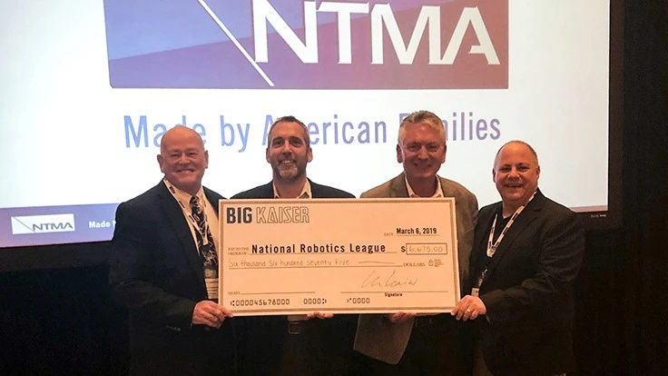From left: Mark Lashinske, NTMA Chairman of the Board, Doug DeRose, NTMA Vice President; Chris Kaiser, President/CEO of Big Kaiser and Bill Padnos, Workforce Development Manager