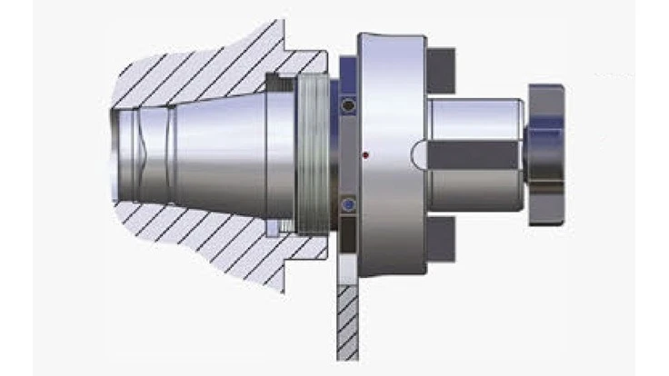 A typical ER collet adapter changing system allows faster presetting and improved production