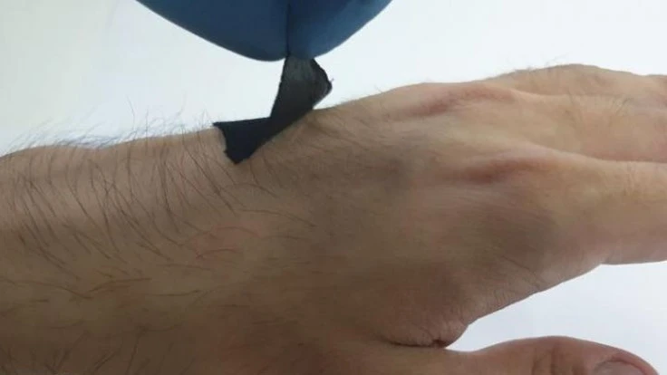 A graphene-based adhesive biosensor inspired by octopus "suckers" is flexible and holds up in wet and dry environments.