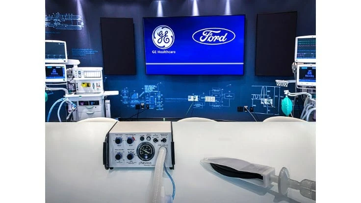 Ford and GE Healthcare partnered to boost ventilator production in Florida and Michigan.