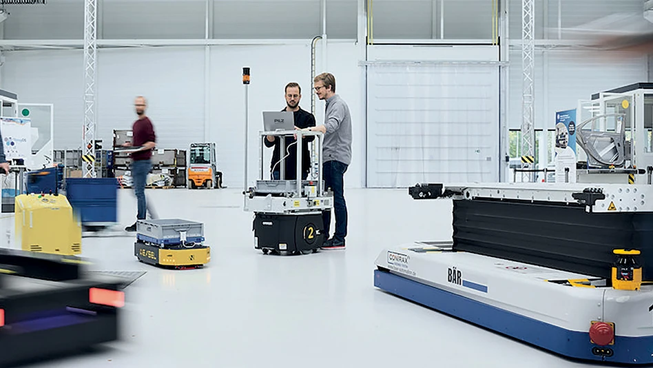 Pilz is expanding its offering for safe applications of intralogistics operations.