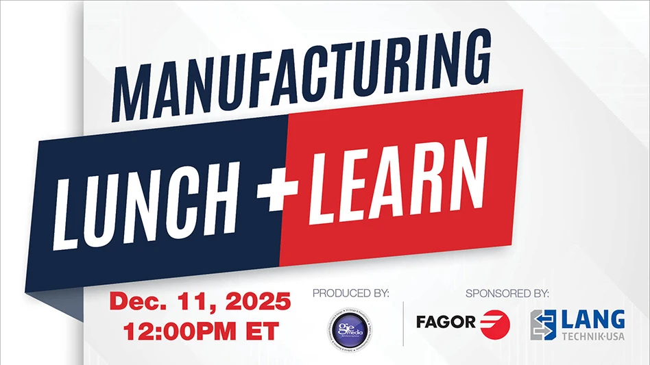 Text reading Manufacturing Lunch + Learn