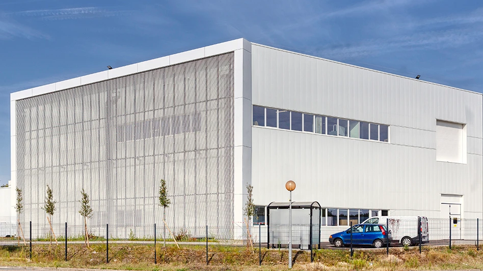 The outside of a factory