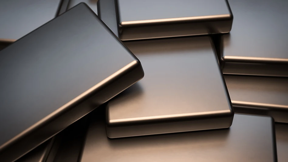 A pile of rectangular magnets