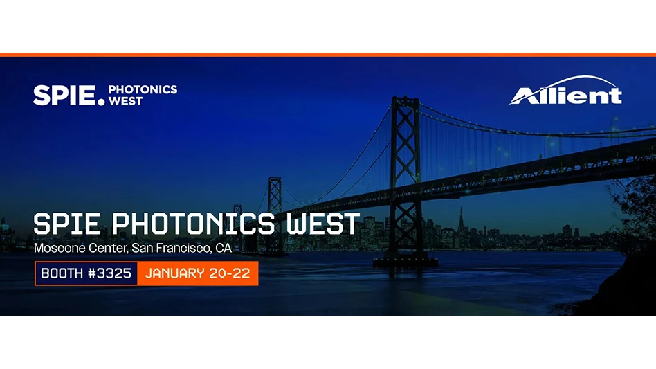 Text reading SPIE Photonics West below Allient logo