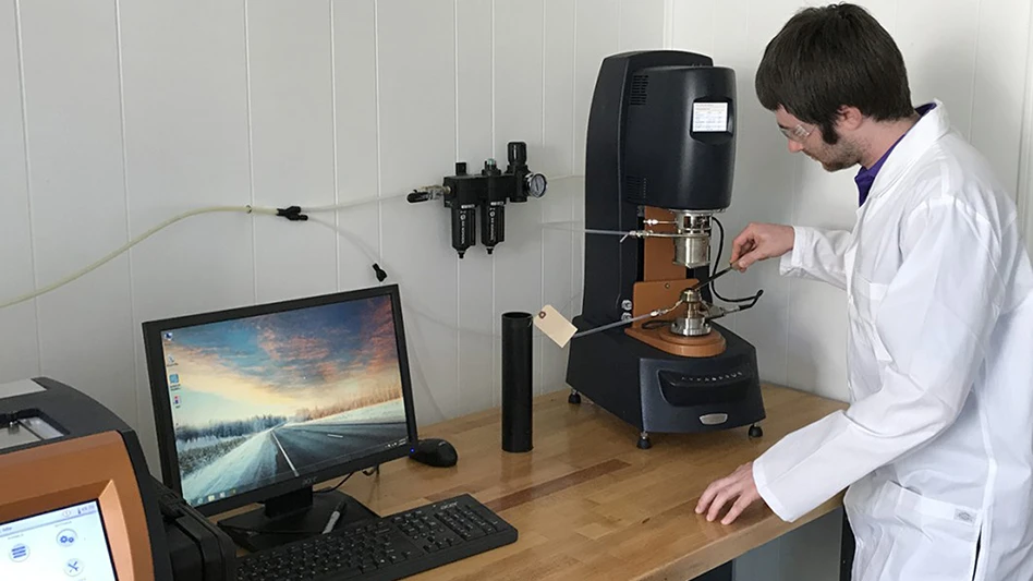 A person working in a lab