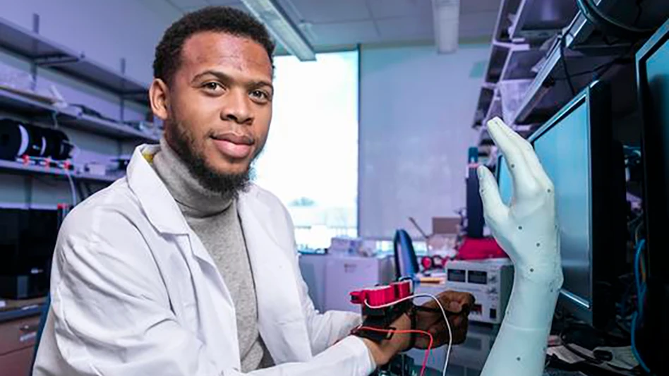 A person sitting in an office
