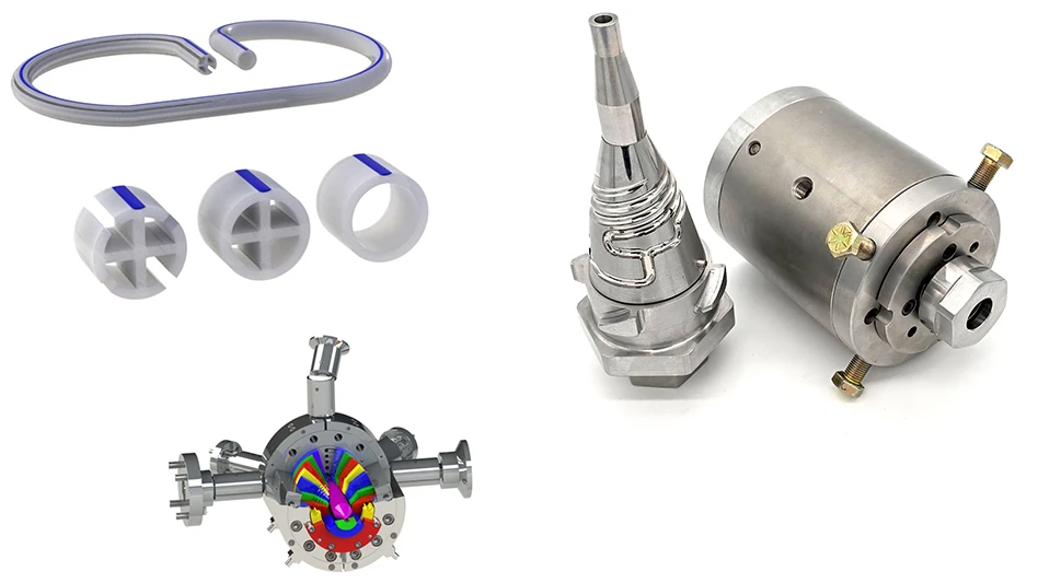 Two toolheads and medical tubing